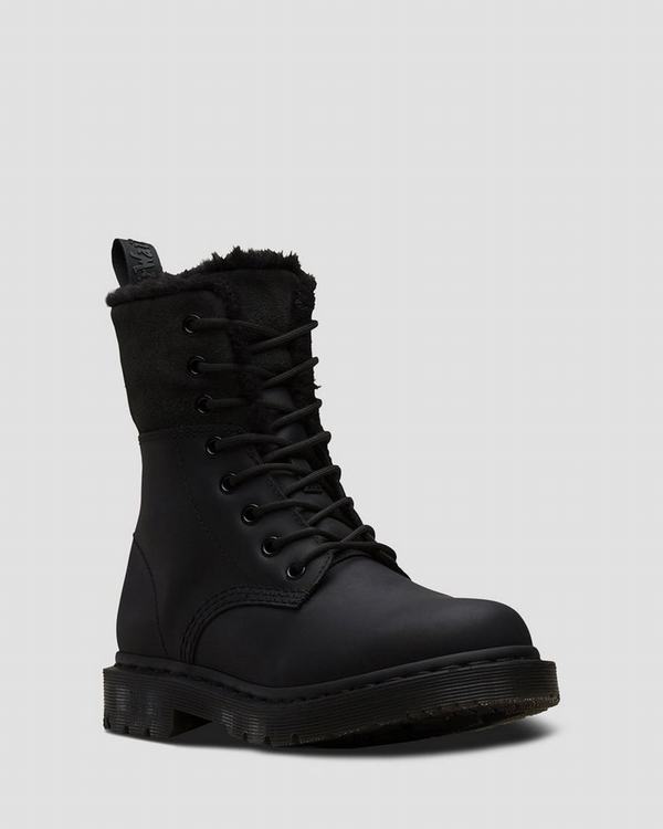 Dr Martens Dámské Zimni Boty 1460 Kolbert Dm's Wintergrip Černé Hnědé, CZ-547389